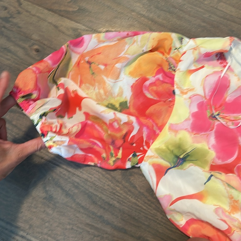 Flying Tomato Floral Jumpsuit - Pink, Orange, Yellow - Picture 3 of 4